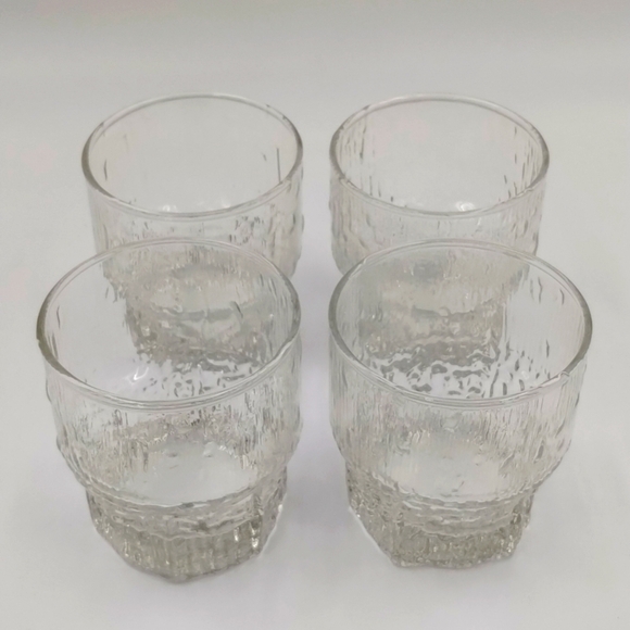 Federal clear glass glacier rocks drinking juice glasses low-ball - Picture 1 of 1
